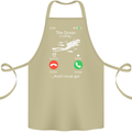 The Ocean Is Calling Scuba Diving Diver Cotton Apron 100% Organic Khaki