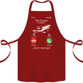 The Ocean Is Calling Scuba Diving Diver Cotton Apron 100% Organic Maroon