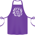 The Ocean Is Calling Scuba Diving Diver Cotton Apron 100% Organic Purple