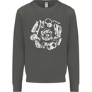 The Ocean Is Calling Scuba Diving Diver Kids Sweatshirt Jumper Storm Grey