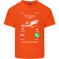 The Ocean Is Calling Scuba Diving Diver Kids T-Shirt Childrens Orange