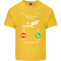 The Ocean Is Calling Scuba Diving Diver Kids T-Shirt Childrens Yellow