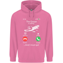 The Ocean Is Calling Scuba Diving Diver Mens 80% Cotton Hoodie Azelea