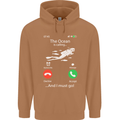 The Ocean Is Calling Scuba Diving Diver Mens 80% Cotton Hoodie Caramel Latte