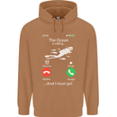 The Ocean Is Calling Scuba Diving Diver Mens 80% Cotton Hoodie Caramel Latte
