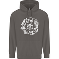 The Ocean Is Calling Scuba Diving Diver Mens 80% Cotton Hoodie Charcoal