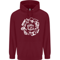 The Ocean Is Calling Scuba Diving Diver Mens 80% Cotton Hoodie Maroon