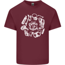 The Ocean Is Calling Scuba Diving Diver Mens Cotton T-Shirt Tee Top Maroon