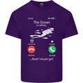 The Ocean Is Calling Scuba Diving Diver Mens Cotton T-Shirt Tee Top Purple