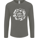 The Ocean Is Calling Scuba Diving Diver Mens Long Sleeve T-Shirt Charcoal