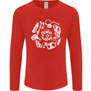 The Ocean Is Calling Scuba Diving Diver Mens Long Sleeve T-Shirt Red