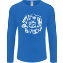The Ocean Is Calling Scuba Diving Diver Mens Long Sleeve T-Shirt Royal Blue