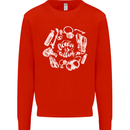 The Ocean Is Calling Scuba Diving Diver Mens Sweatshirt Jumper Bright Red