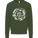 The Ocean Is Calling Scuba Diving Diver Mens Sweatshirt Jumper Forest Green