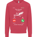 The Ocean Is Calling Scuba Diving Diver Mens Sweatshirt Jumper Heliconia