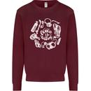 The Ocean Is Calling Scuba Diving Diver Mens Sweatshirt Jumper Maroon