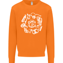 The Ocean Is Calling Scuba Diving Diver Mens Sweatshirt Jumper Orange