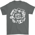 The Ocean Is Calling Scuba Diving Diver Mens T-Shirt Cotton Gildan Charcoal