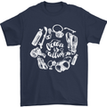 The Ocean Is Calling Scuba Diving Diver Mens T-Shirt Cotton Gildan Navy Blue