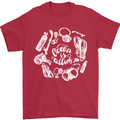 The Ocean Is Calling Scuba Diving Diver Mens T-Shirt Cotton Gildan Red