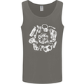 The Ocean Is Calling Scuba Diving Diver Mens Vest Tank Top Charcoal