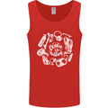 The Ocean Is Calling Scuba Diving Diver Mens Vest Tank Top Red