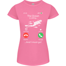 The Ocean Is Calling Scuba Diving Diver Womens Petite Cut T-Shirt Azalea