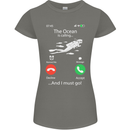 The Ocean Is Calling Scuba Diving Diver Womens Petite Cut T-Shirt Charcoal