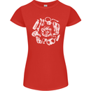 The Ocean Is Calling Scuba Diving Diver Womens Petite Cut T-Shirt Red