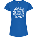 The Ocean Is Calling Scuba Diving Diver Womens Petite Cut T-Shirt Royal Blue