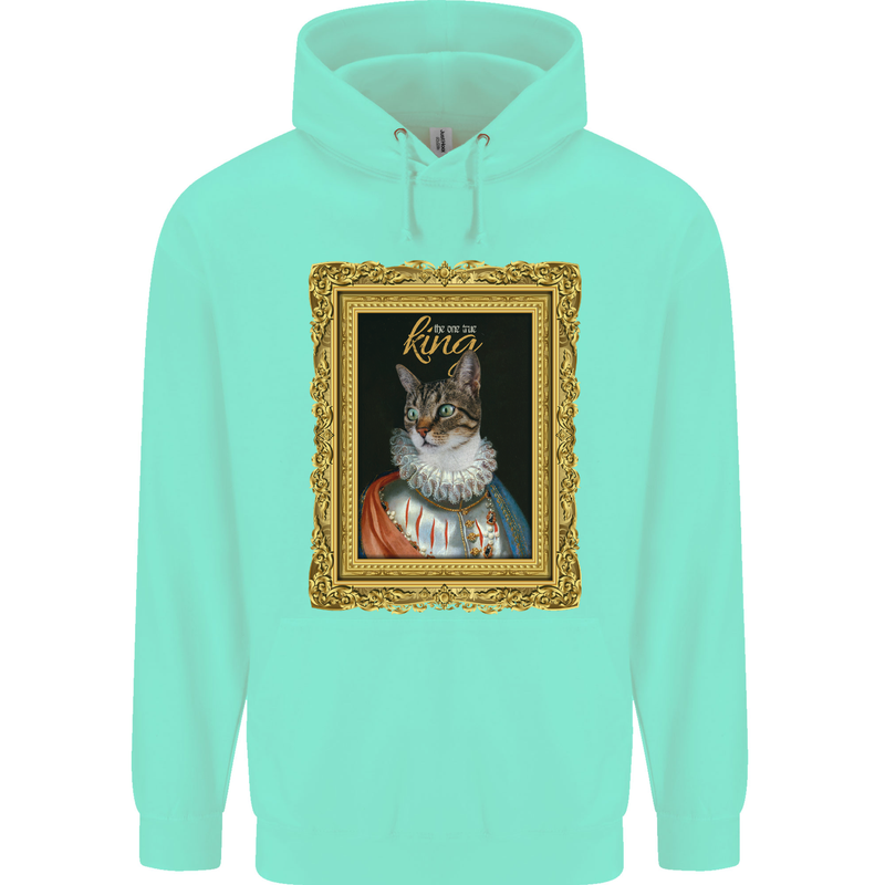 The One True Cat King Funny Childrens Kids Hoodie Peppermint