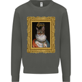 The One True Cat King Funny Kids Sweatshirt Jumper Storm Grey