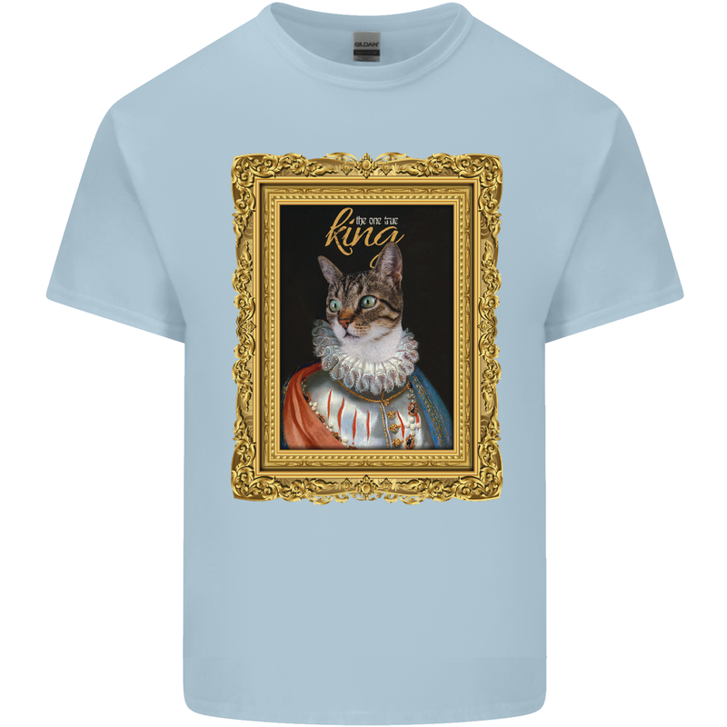 The One True Cat King Funny Kids T-Shirt Childrens Light Blue