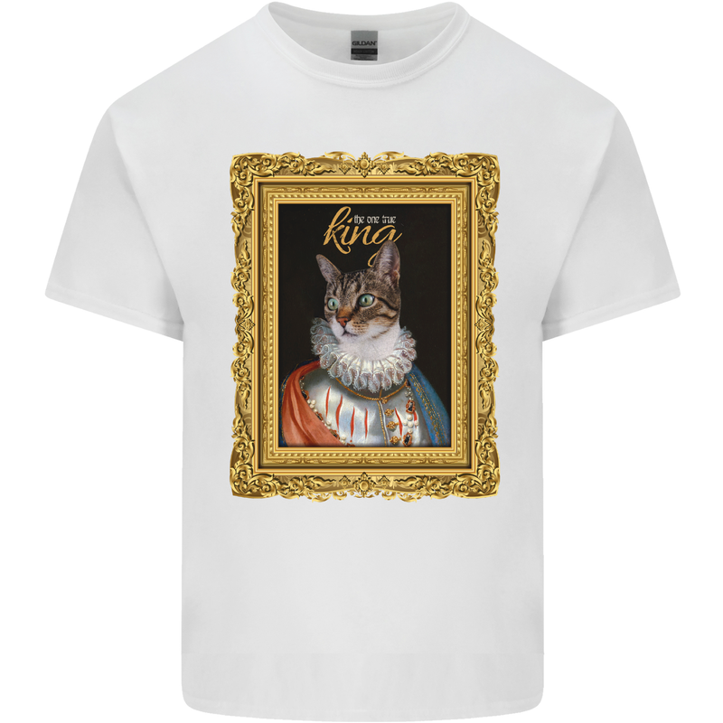 The One True Cat King Funny Kids T-Shirt Childrens White