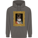 The One True Cat King Funny Mens 80% Cotton Hoodie Charcoal
