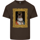 The One True Cat King Funny Mens Cotton T-Shirt Tee Top Dark Chocolate
