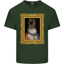 The One True Cat King Funny Mens Cotton T-Shirt Tee Top Forest Green