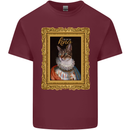 The One True Cat King Funny Mens Cotton T-Shirt Tee Top Maroon