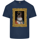 The One True Cat King Funny Mens Cotton T-Shirt Tee Top Navy Blue
