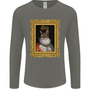 The One True Cat King Funny Mens Long Sleeve T-Shirt Charcoal