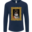 The One True Cat King Funny Mens Long Sleeve T-Shirt Navy Blue