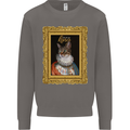 The One True Cat King Funny Mens Sweatshirt Jumper Charcoal