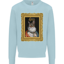 The One True Cat King Funny Mens Sweatshirt Jumper Light Blue