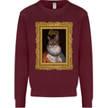 The One True Cat King Funny Mens Sweatshirt Jumper Maroon