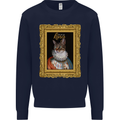The One True Cat King Funny Mens Sweatshirt Jumper Navy Blue