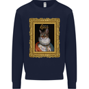 The One True Cat King Funny Mens Sweatshirt Jumper Navy Blue