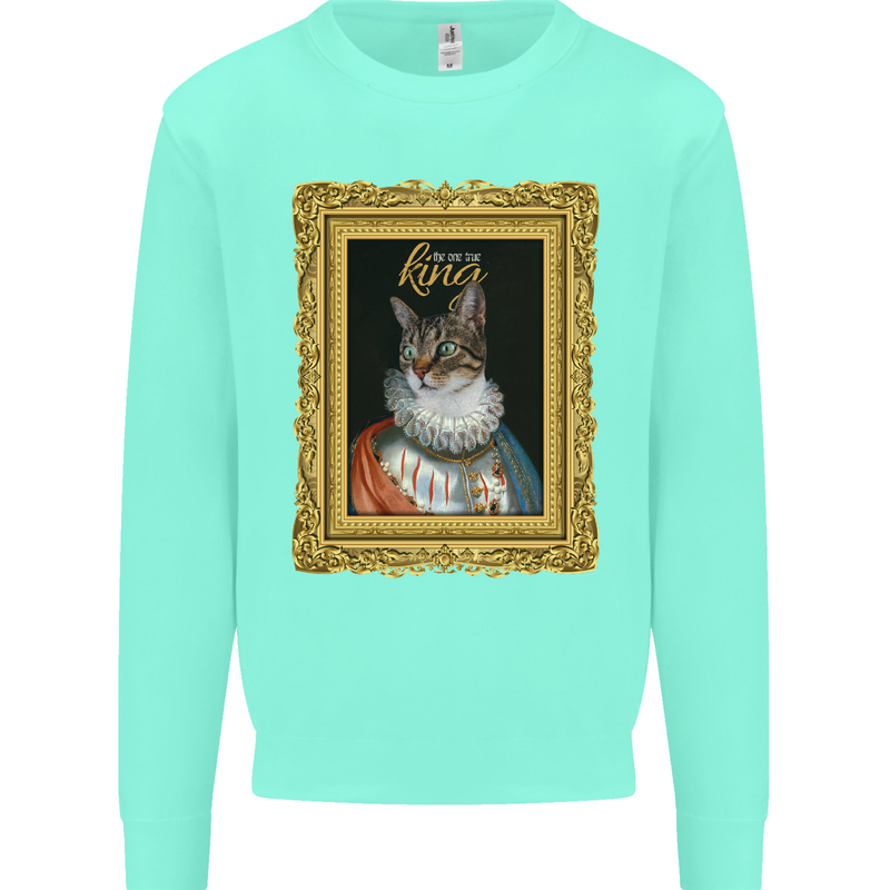 The One True Cat King Funny Mens Sweatshirt Jumper Peppermint