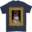 The One True Cat King Funny Mens T-Shirt Cotton Gildan Navy Blue