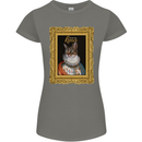 The One True Cat King Funny Womens Petite Cut T-Shirt Charcoal