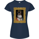 The One True Cat King Funny Womens Petite Cut T-Shirt Navy Blue